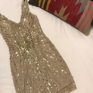 Beautiful champagne cocktail dress